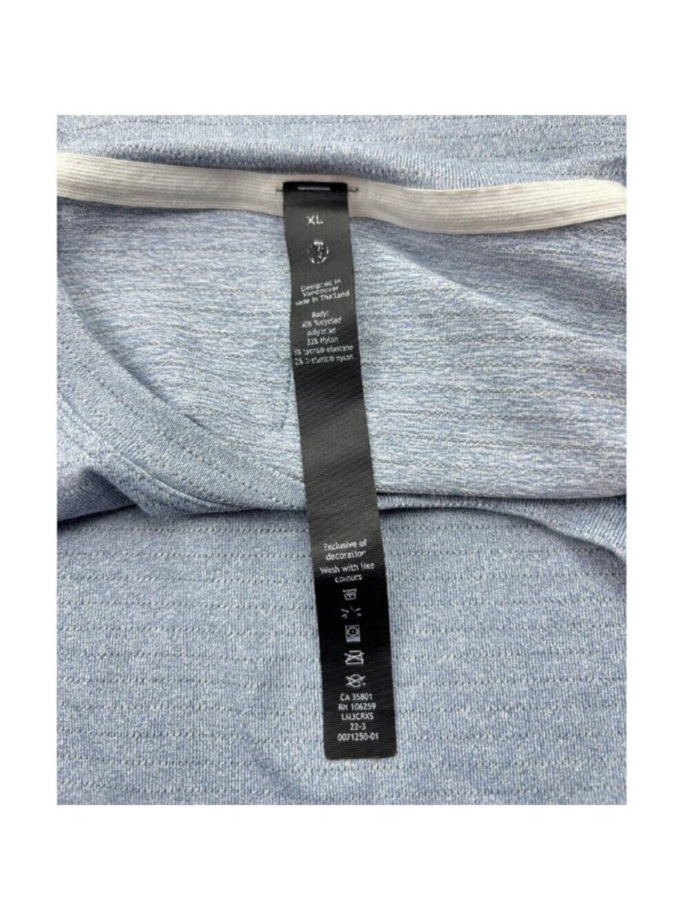 Lulelemon Men's Drysense Short Sleeve Shirt In Heathered Regatta Blue - Picture 5 of 8